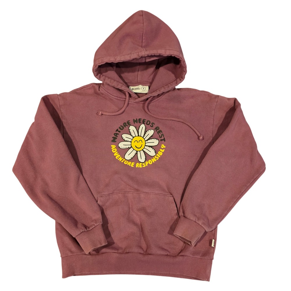 Parks Project Nature Needs Rest Hoodie Mauve Daisy Mushroom Graphic Small